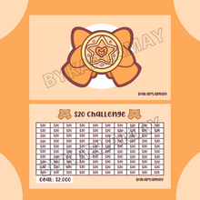 Load image into Gallery viewer, SAVINGS CHALLENGE MAGICAL BOW | A6 ZIPLOC CASH ENVELOPE