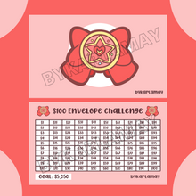 Load image into Gallery viewer, SAVINGS CHALLENGE MAGICAL BOW | A6 ZIPLOC CASH ENVELOPE