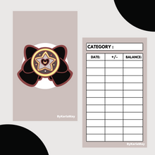 Load image into Gallery viewer, MAGICAL BOW LAMINATED BUDGET TRACKERS | PLEASE READ DESCRIPTION FIRST