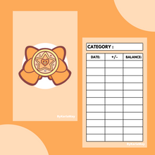 Load image into Gallery viewer, MAGICAL BOW LAMINATED BUDGET TRACKERS | PLEASE READ DESCRIPTION FIRST