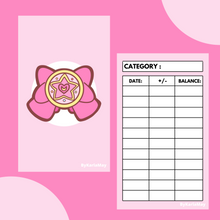 Load image into Gallery viewer, MAGICAL BOW LAMINATED BUDGET TRACKERS | PLEASE READ DESCRIPTION FIRST
