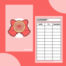 Load image into Gallery viewer, MAGICAL BOW LAMINATED BUDGET TRACKERS | PLEASE READ DESCRIPTION FIRST