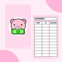 Load image into Gallery viewer, PIG LAMINATED BUDGET TRACKERS | PLEASE READ DESCRIPTION FIRST