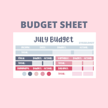 Load image into Gallery viewer, Z 2023 July Budget | Check-in | Trackers
