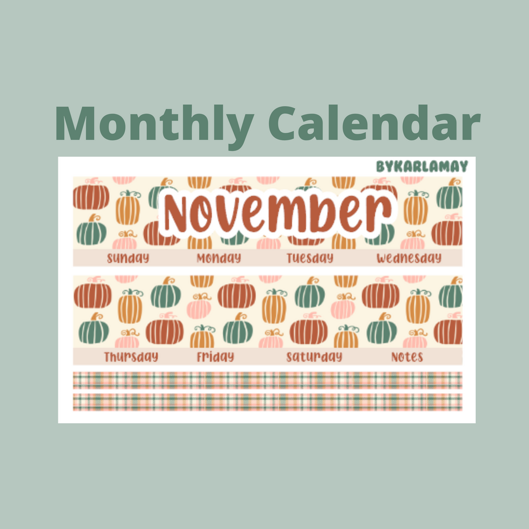 Z 2023 November Monthly Calendar | Add on | Bill Due (7x9)