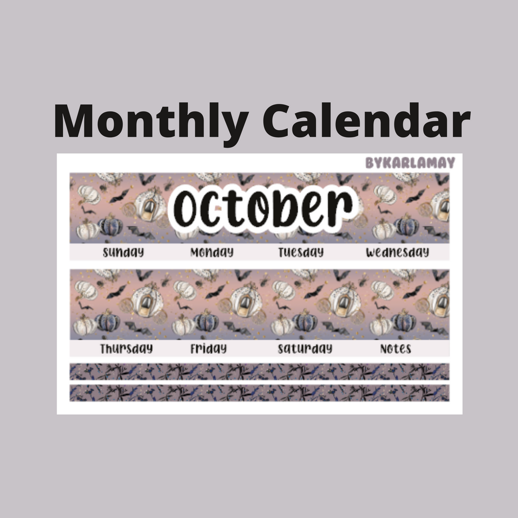 Z 2023 October Monthly Calendar | Add on | Bill Due (7x9)