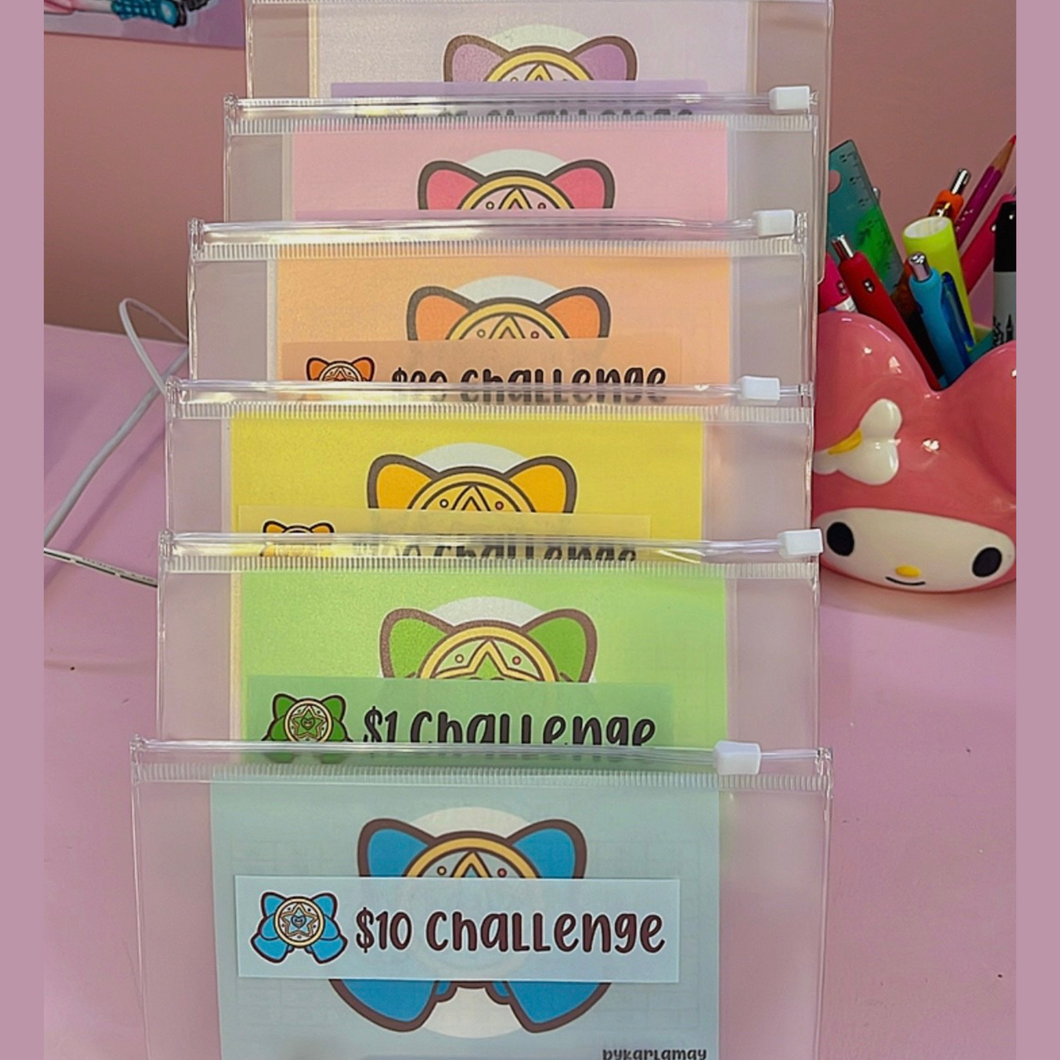 SAVINGS CHALLENGE MAGICAL BOW | A6 ZIPLOC CASH ENVELOPE