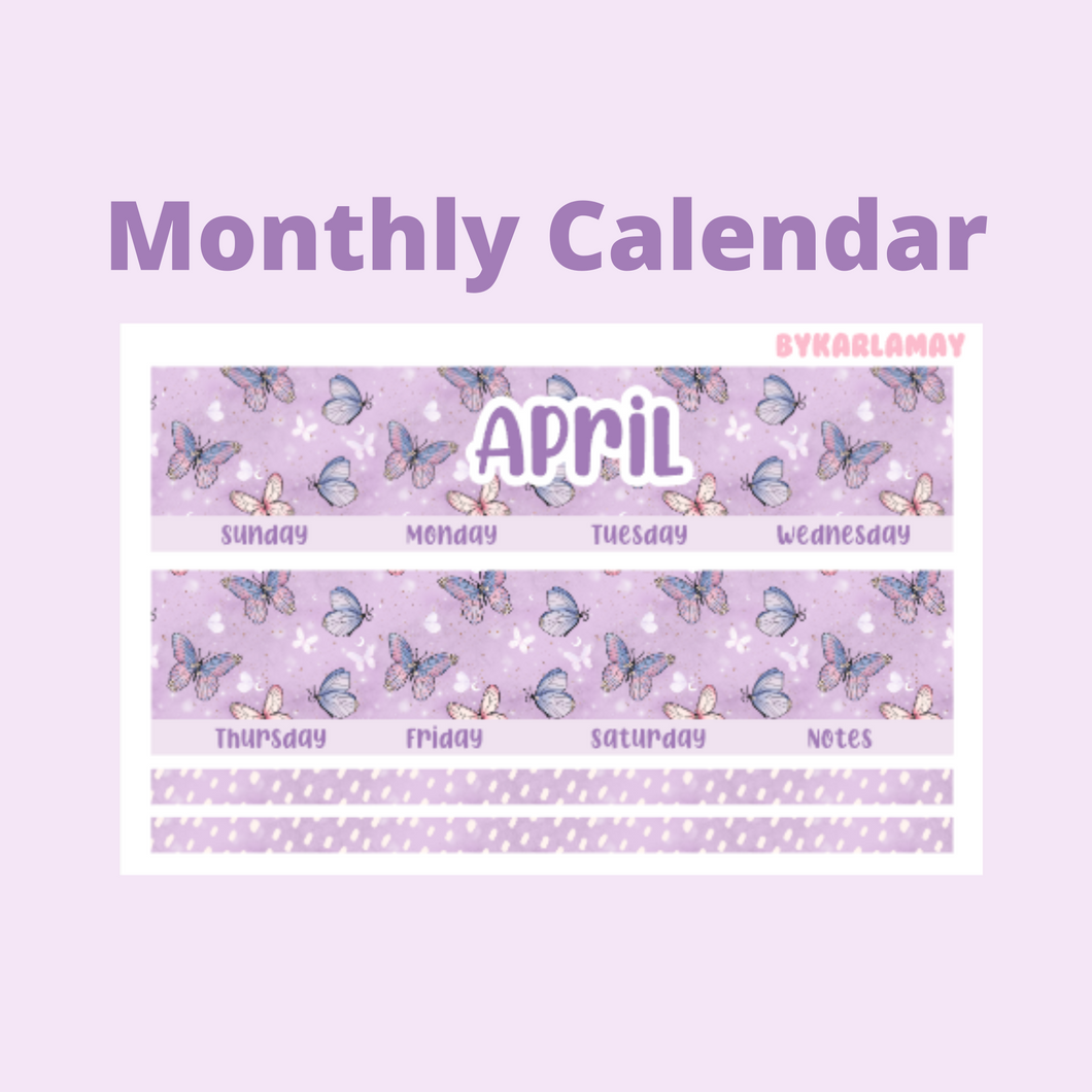 Z 2023 April Monthly Calendar | Add on | Bill Due (7x9)