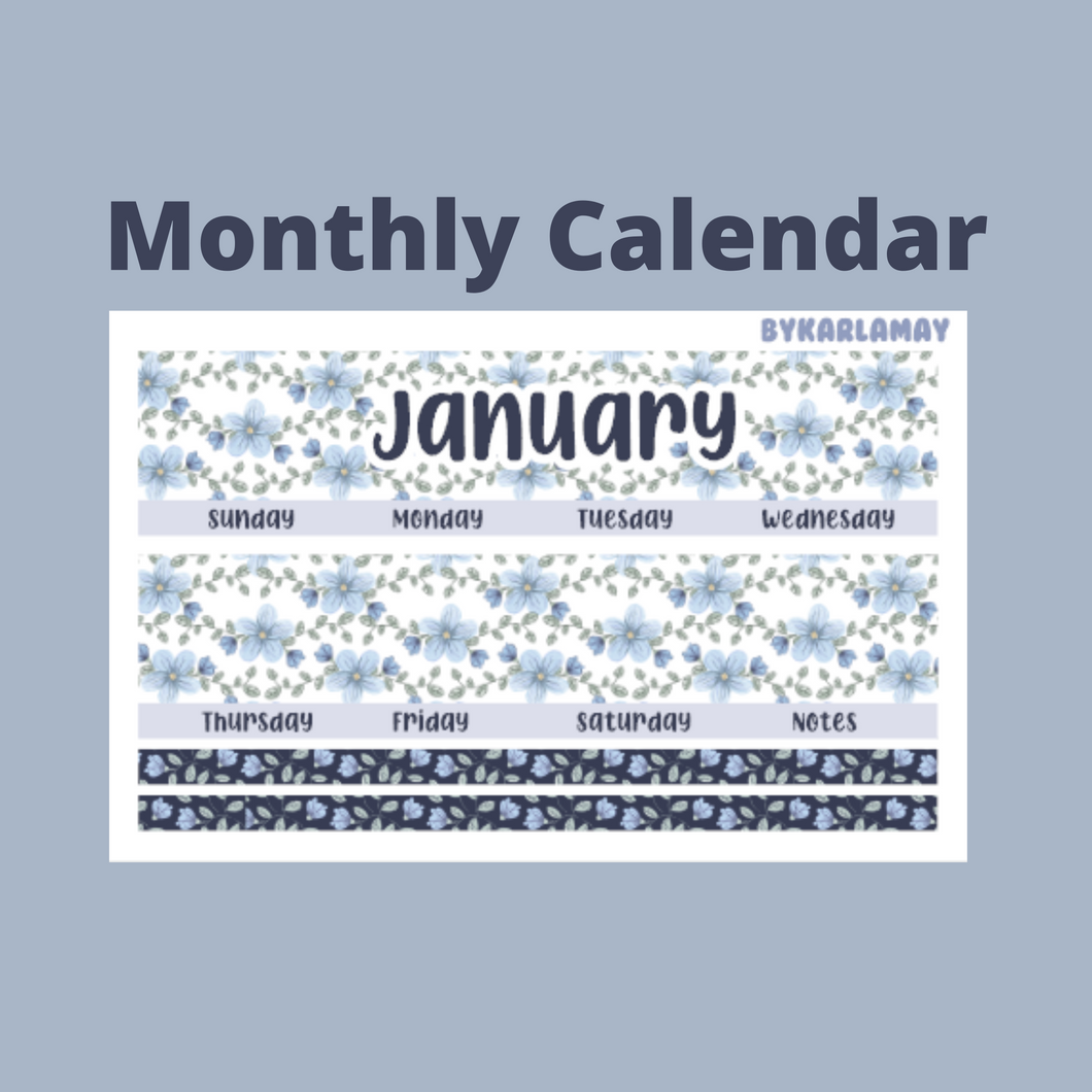 Z 2023 January Monthly Calendar | Add on | Bill Due (7x9)