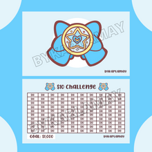 Load image into Gallery viewer, SAVINGS CHALLENGE MAGICAL BOW | A6 ZIPLOC CASH ENVELOPE
