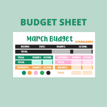 Load image into Gallery viewer, Z 2023 March Budget | Check-in | Trackers
