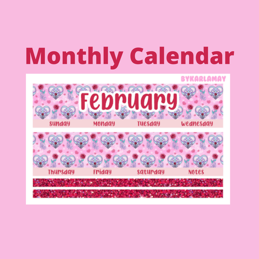 Z 2023 February Monthly Calendar | Add on | Bill Due (7x9)
