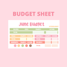 Load image into Gallery viewer, Z 2023 June Budget | Check-in | Trackers
