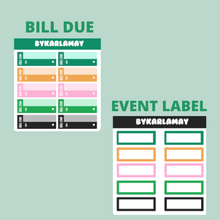 Load image into Gallery viewer, Z 2023 March Monthly Calendar | Add on | Bill Due (7x9)
