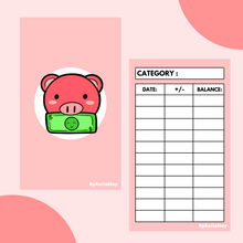 Load image into Gallery viewer, PIG LAMINATED BUDGET TRACKERS | PLEASE READ DESCRIPTION FIRST
