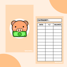 Load image into Gallery viewer, PIG LAMINATED BUDGET TRACKERS | PLEASE READ DESCRIPTION FIRST
