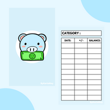 Load image into Gallery viewer, PIG LAMINATED BUDGET TRACKERS | PLEASE READ DESCRIPTION FIRST
