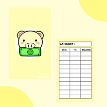 Load image into Gallery viewer, PIG LAMINATED BUDGET TRACKERS | PLEASE READ DESCRIPTION FIRST

